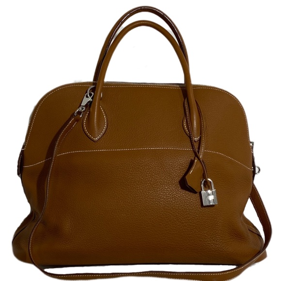 Hermes Handbags - Hermès Bolide Like New Brown Leather Shoulder Bag